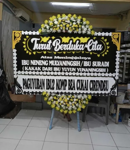 Papan Bunga Duka Sumber Taman Wonoasih